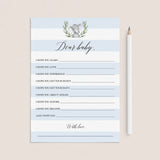 Elephant wishes for the new baby printable by LittleSizzle