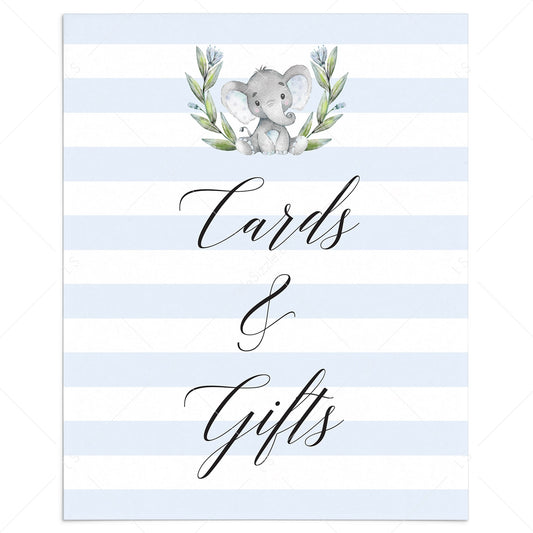 Elephant party gifts sign printable by LittleSizzle