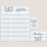 Elephant party supplies printable by LittleSizzle
