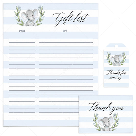 Elephant party supplies printable by LittleSizzle
