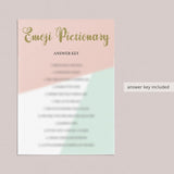 Instant download emoji pictionary baby shower game by LittleSizzle