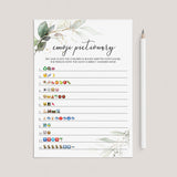 Chic Baby Shower Games Printable Watercolor Greenery and Gold
