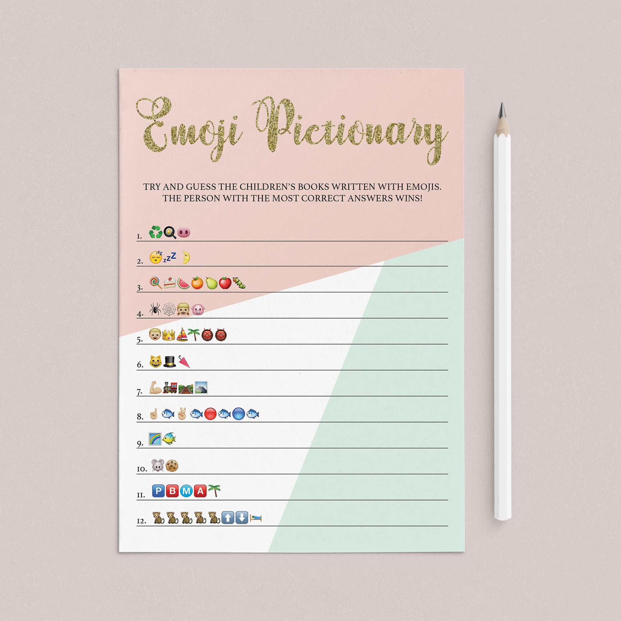 Baby shower emoji game with answers by LittleSizzle