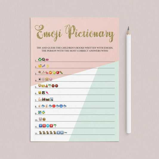 Baby shower emoji game with answers by LittleSizzle