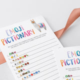 Llama Baby Shower Emoji Pictionary Game Printable