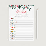 Greenery Christmas Emojis Game Printable by LittleSizzle