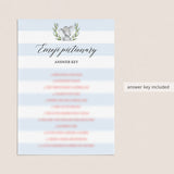 Baby shower games answer sheets download by LittleSizzle