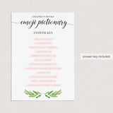 Download emoji pictionary answer sheet for baby shower party by LittleSizzle