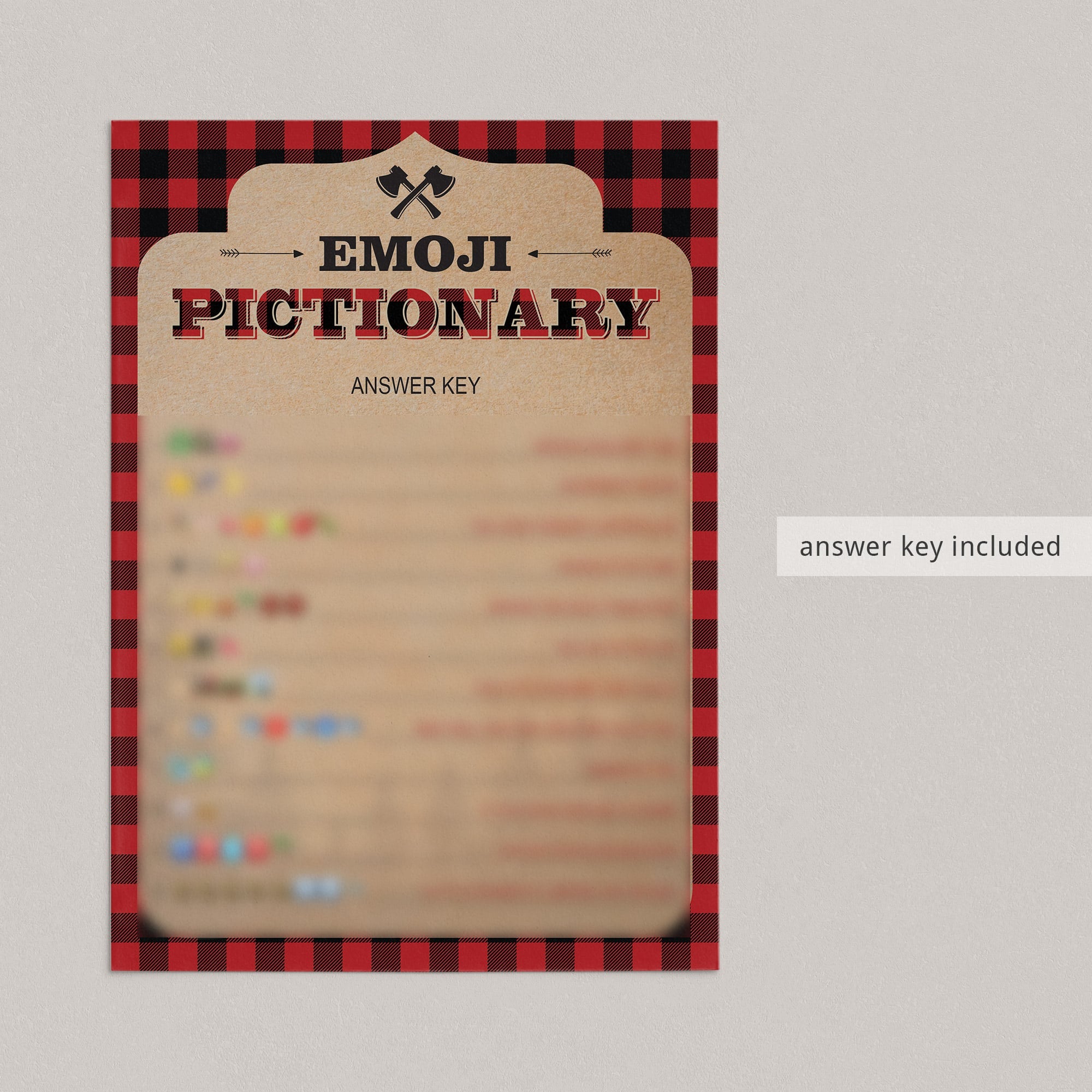 Close up of printable baby shower emoji game by LittleSizzle