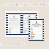 Nautical Bachelorette Party Games Bundle Printable