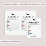 8 Printable Graduation Games Calligraphy