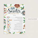 Ugly Christmas Sweater Party Emojis Game with Answers