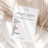 Graduation Emoji Game with Answer Key Printable