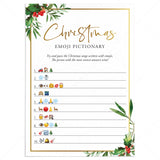 Emoji Pictionary Christmas Game with Answers Printable by LittleSizzle