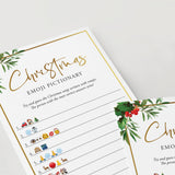 Emoji Pictionary Christmas Game with Answers Printable