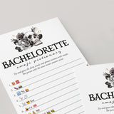 Skull Bachelorette Party Game Emoji Pictionary with Answers