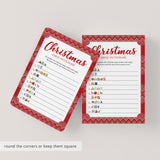 Printable Christmas Party Games with Knitted Sweater Pattern