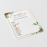 Emoji Pictionary Christmas Game with Answers Printable