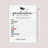 Graduation Party Emoji Game Printable by LittleSizzle