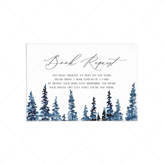 Winter Baby Shower Bring a Book Instead of a Card Insert by LittleSizzle