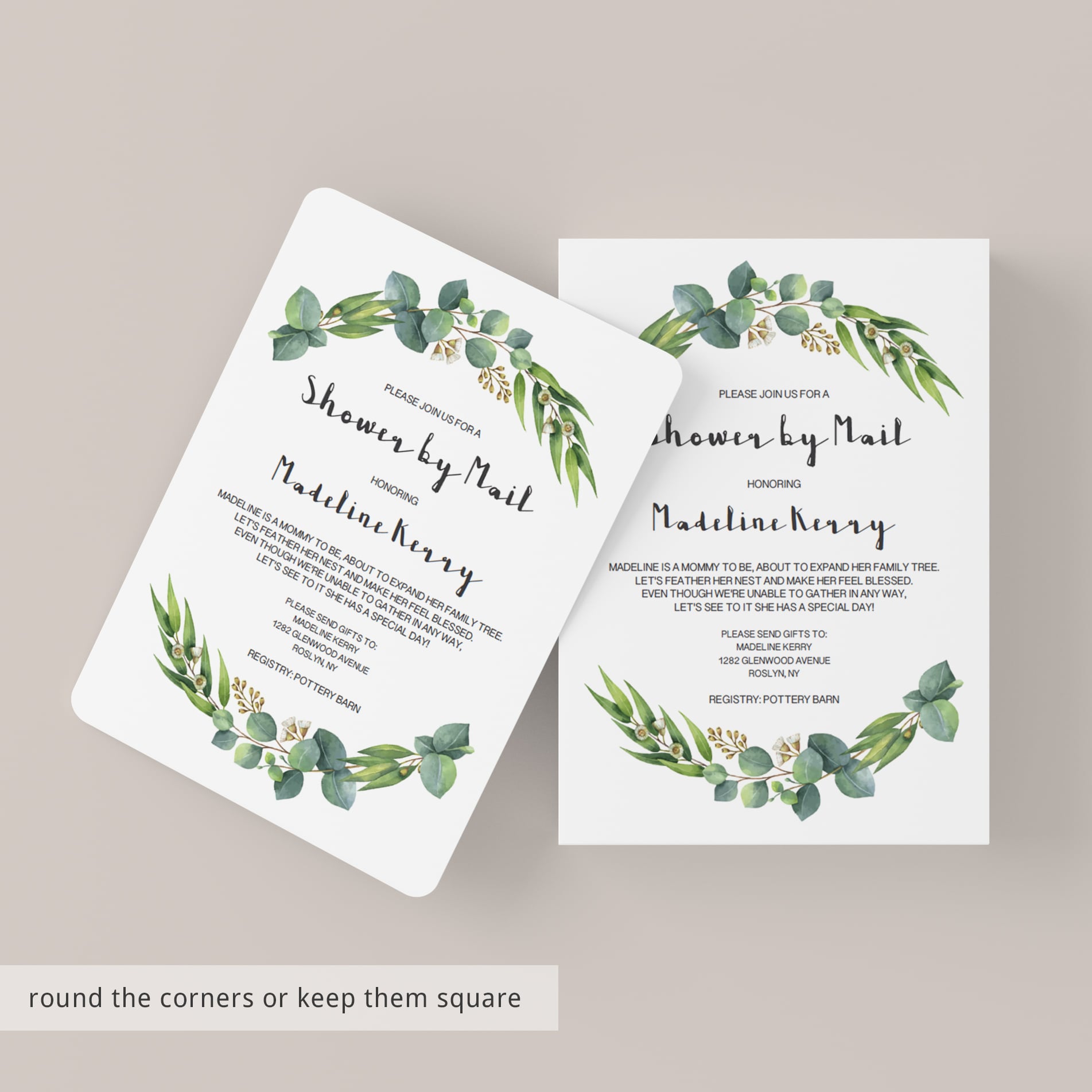 Gender neutral baby shower by mail invitation template by LittleSizzle