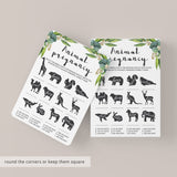 Eucalyptus Baby Shower Animal Gestation Game