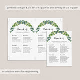 Adult Birthday Party Drink If Game Greenery Theme