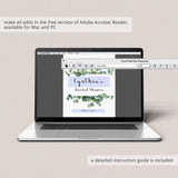 Botanical Bridal Shower Welcome Sign Template
