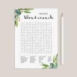 Classy Greenery Bridal Shower Games Package Printable by LittleSizzle