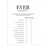 Ever or Never Icebreaker Game Conversation Starter Printable by LittleSizzle