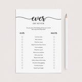 Girl 1st Birthday Party Game Ever or Never Printable by LittleSizzle