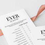 Ever or Never Icebreaker Game Conversation Starter Printable