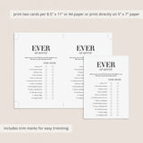 Ever or Never Icebreaker Game Conversation Starter Printable