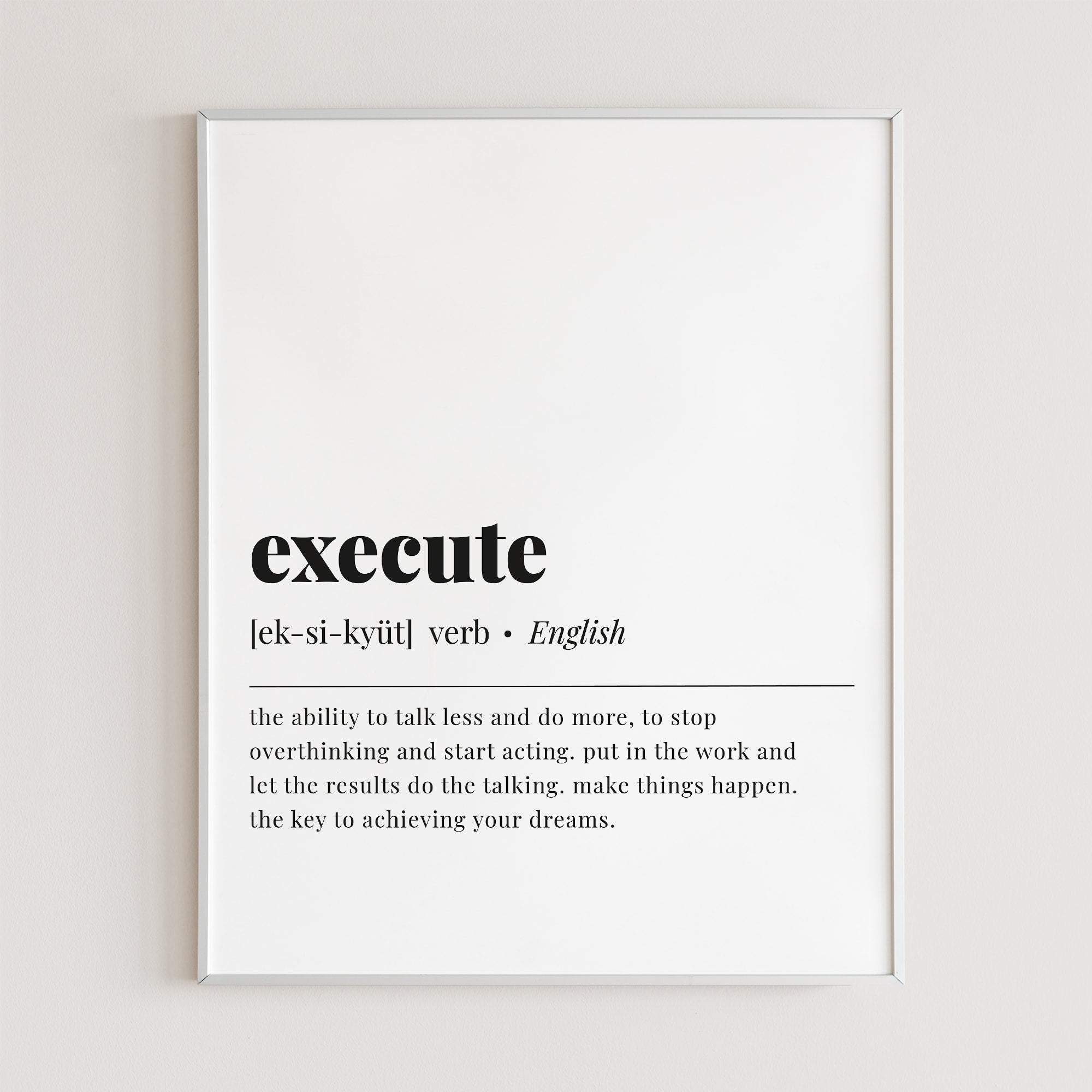 Execute Definition Print Instant Download by Littlesizzle