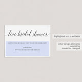 Facebook bridal shower insert cards by LittleSizzle