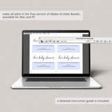 Long distance baby shower insert template by LittleSizzle