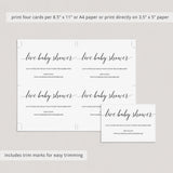 Online baby shower insert cards by LittleSizzle