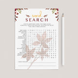Fall BabyShower Word Search Game Printable by LittleSizzle