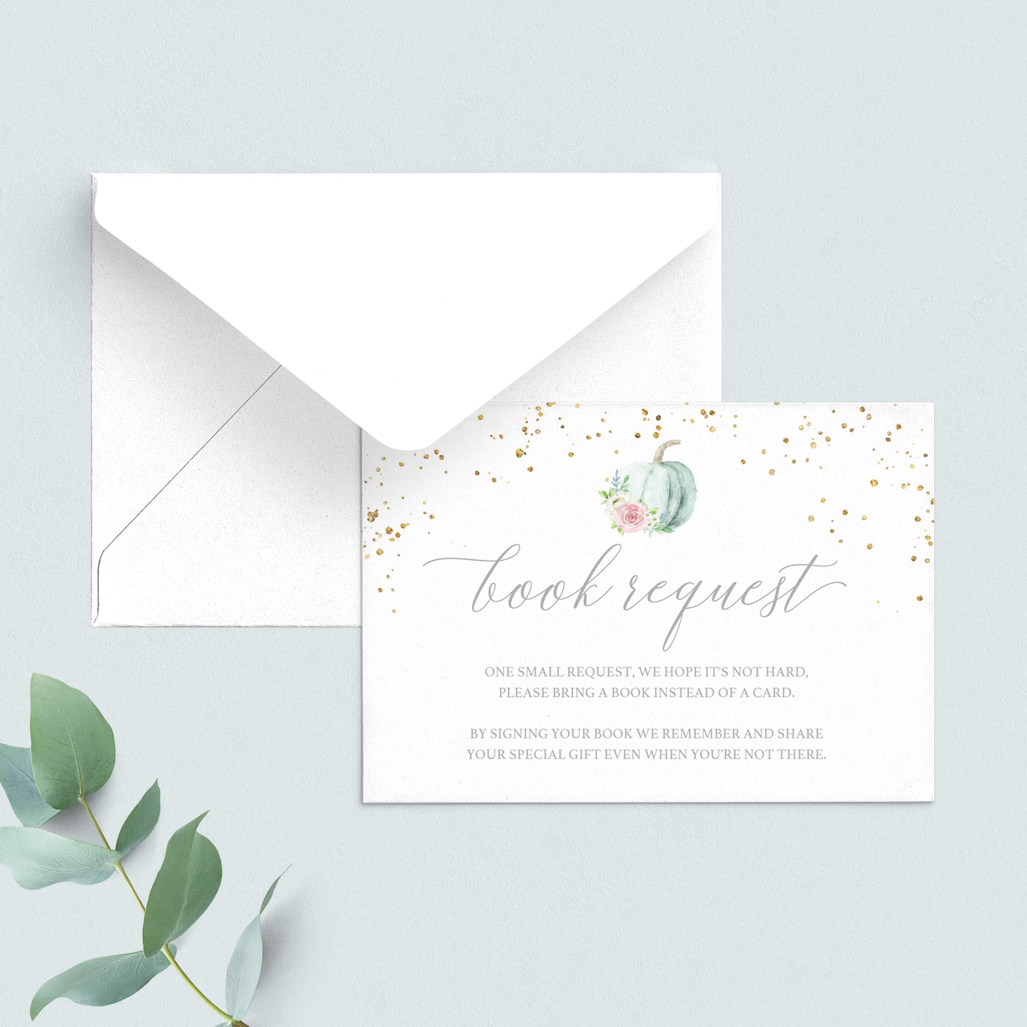 Fall Baby Shower Book Request Card Template by LittleSizzle