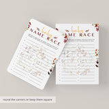 Fall Wreath Baby Shower Baby Names Game Printable