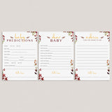 Autumn baby shower games package printable by LittleSizzle