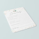 Dear Baby Cards for Pumpkin Baby Shower