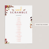 Watercolor leaves baby shower game fall theme by LittleSizzle