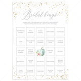 Watercolor Pumpkin Bridal Shower Bingo for Large Groups by LittleSizzle