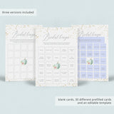 Watercolor Pumpkin Bridal Shower Bingo for Large Groups