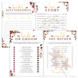 Fall Bridal Shower Games Pack Printable by LittleSizzle