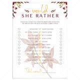 Who Knows The Bride To Be Best game printable Fall Theme by LittleSizzle