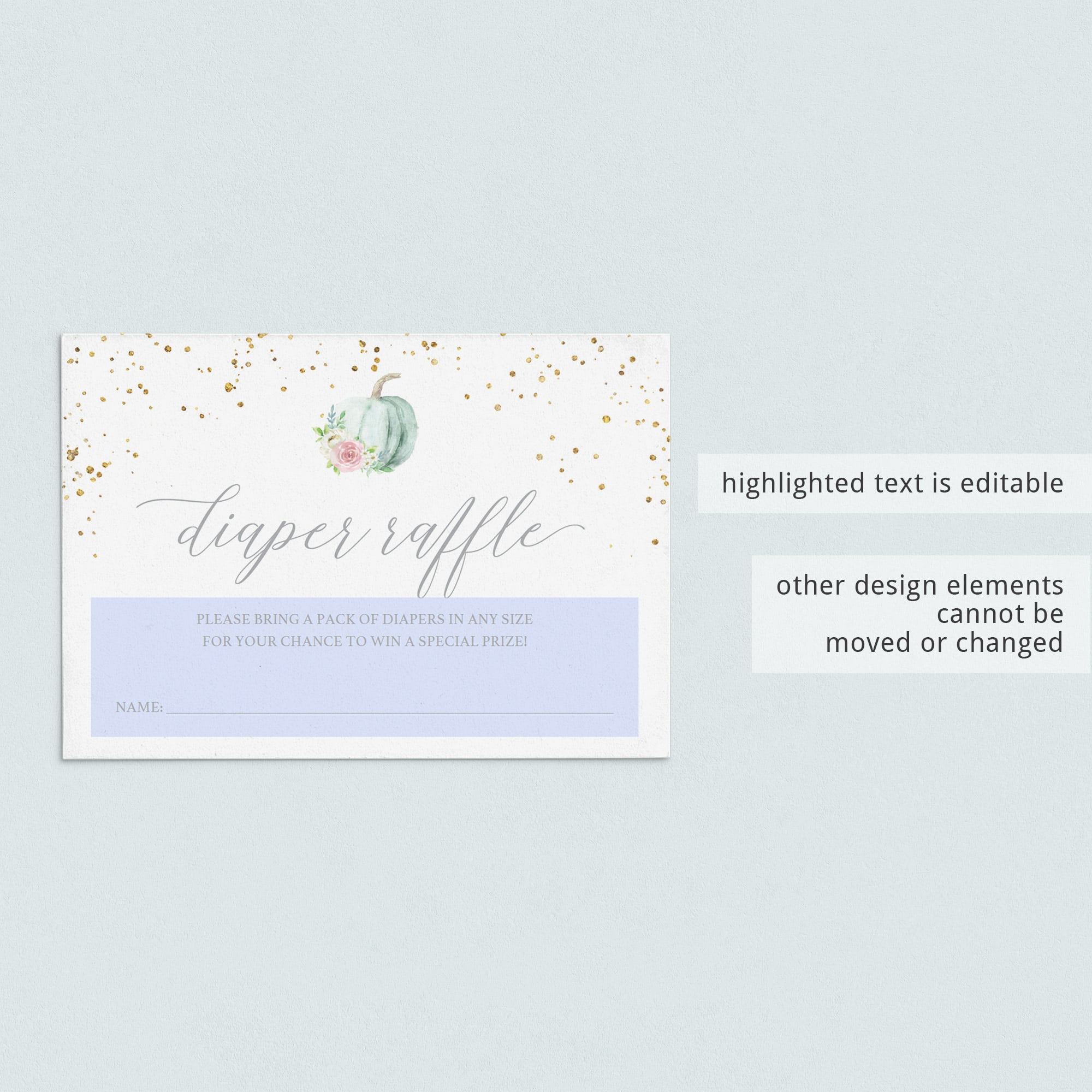 Fall diaper raffle tickets by LittleSizzle