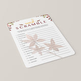 Burgundy Floral BridalShower Game Bundle Printable