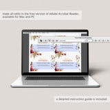 Floral Display Shower Card PDF-Template